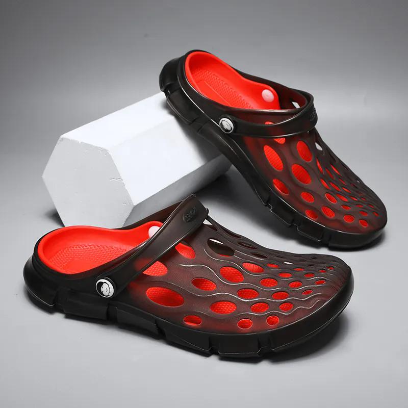 Cave Shoes for Men, Sandals for Summer Fashion, Breathable Beach Shoes for Outdoor Wear, Dual-purpose Sandals with Men's Toe Caps, Slippers