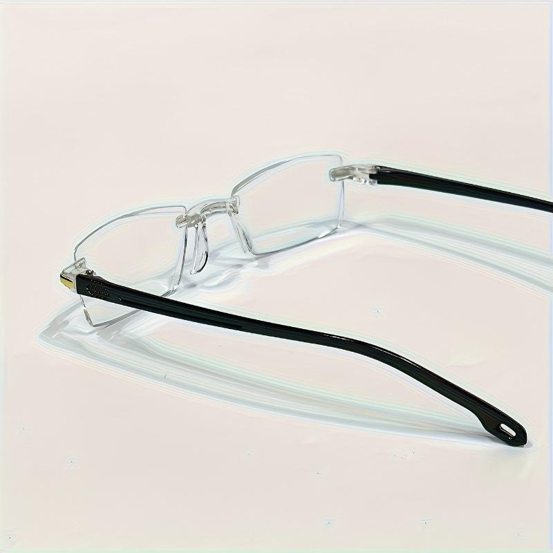 6 Pairs Frameless Square Reading Glasses Blue Light Blocking Computer Goggles Portable for Men Women