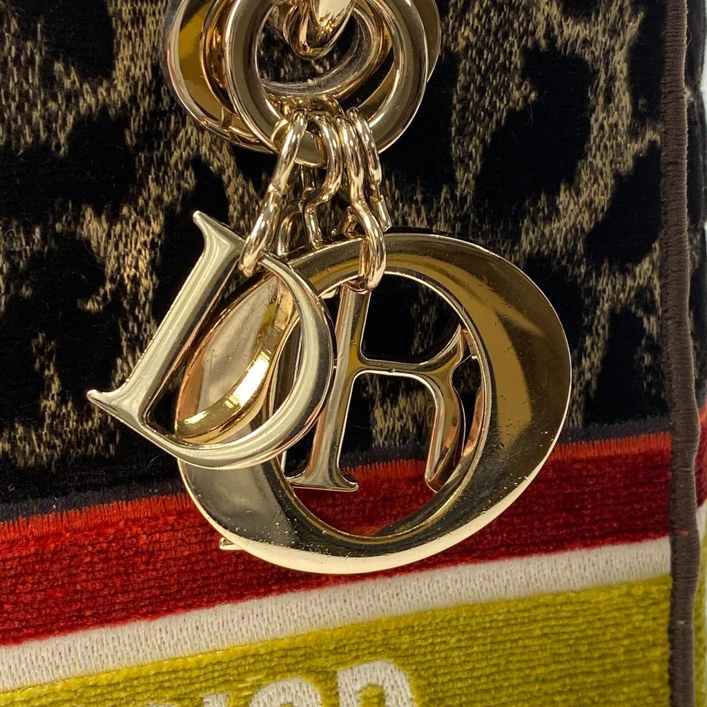 Used DiorShoulder Bag Leopard Suede Women