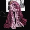 Thin Sunscreen Scarf Gradient Color Beach Shawl Wrap Fashion Cut Flowers Scarf