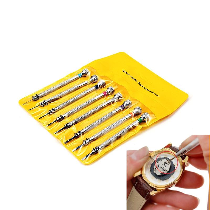 8Pcs Professional Watches Tools Watch Flat Small Screwdriver Set For Watch Repair Maintanance Precision Watchmaker Screwdriver