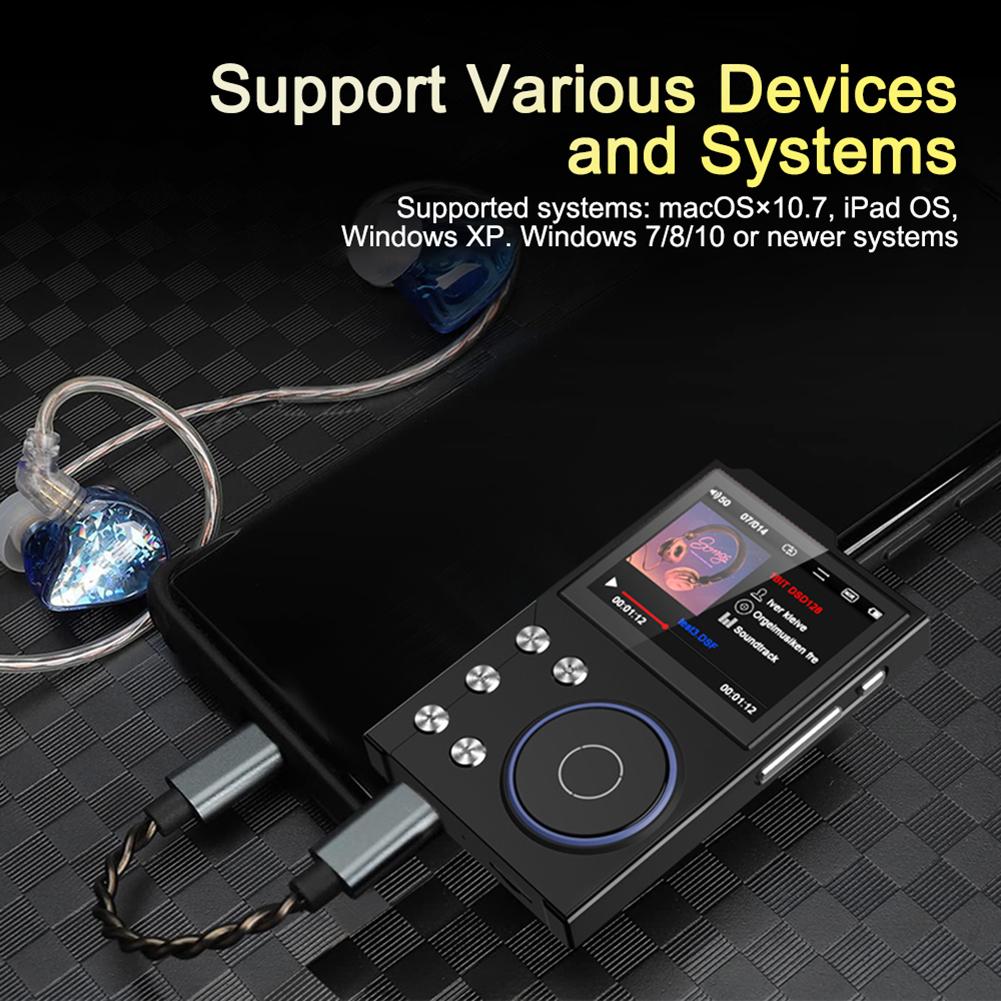 HiFi MP3 Player Lossless DSD Digital Audio Music Player Bluetooth-Compatible 5.3 Portable Audio Player Support Up To 256GB MP3