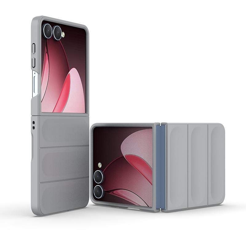 For Samsung Galaxy Z Flip 7 Case Anti-Slip Anti-Fingerprint Shockproof PC Hard Raised Lips Protection Foldable Phone Back Cover