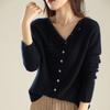 Women's Knitted Cardigan Sweater Round Neck Thin Knit Sweater