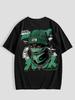 T-shirt Grafica da Uomo - Casual & Ampia T-shirt a Maniche Corte Dark Academia Top Oversize Larghi T-shirt Nero