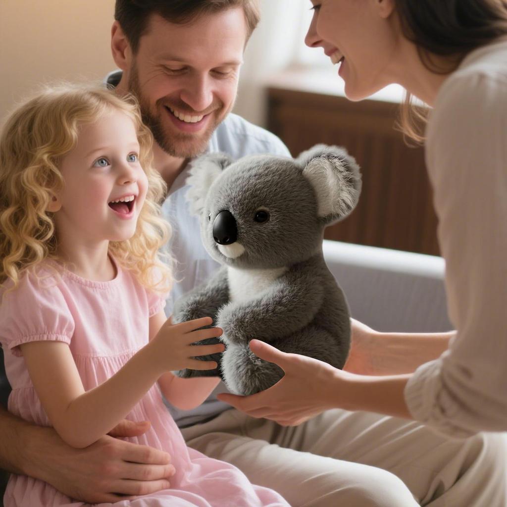 Superweiches Koala-Plüschtier Realistisches Koala-Plüschtier Haustier-Kuscheltier Umarmbar Heim-Nachttischdeko Feiertags-Geburtstagsgeschenk für Kinder