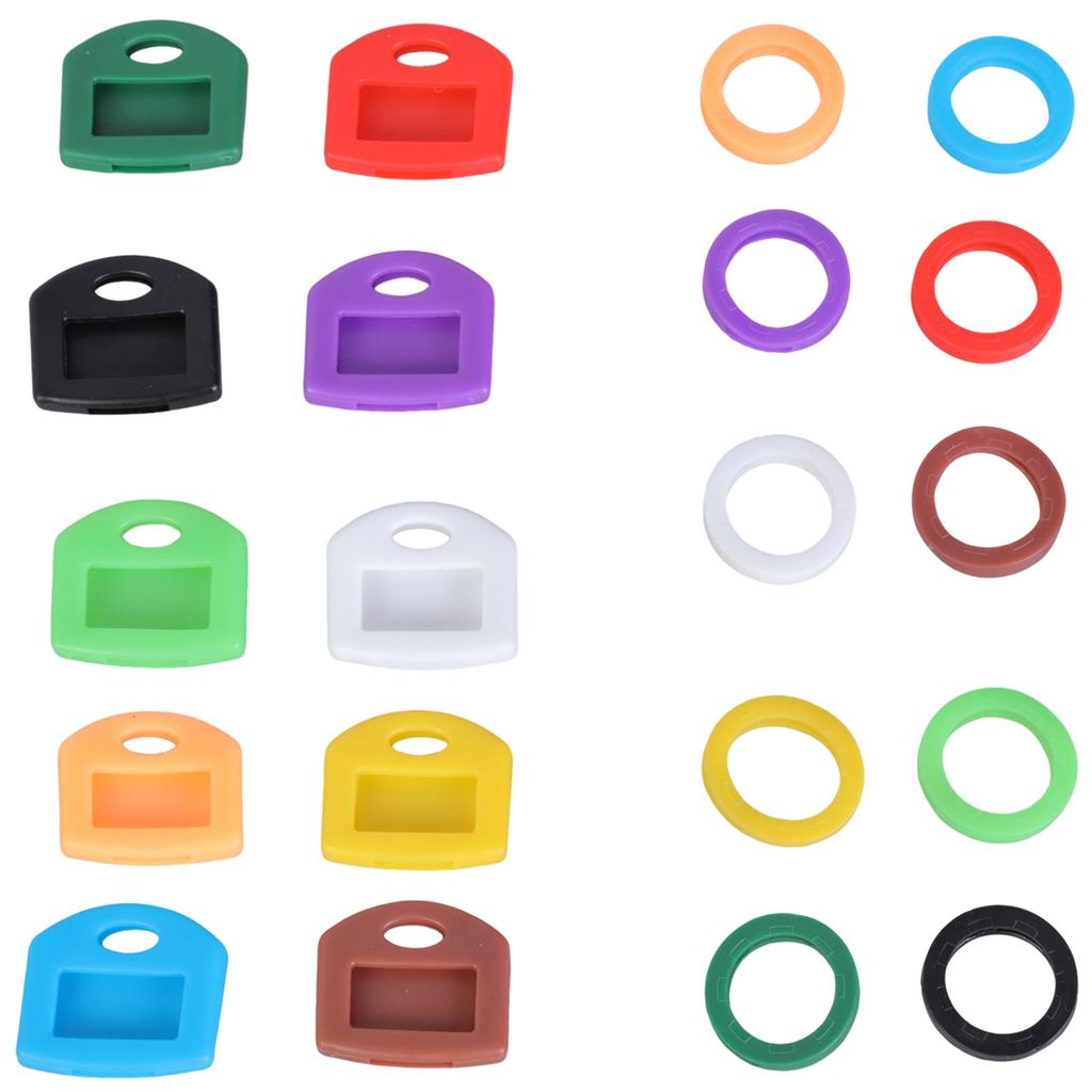Silicone Key Markers Identifiers Covers In Assorted Color For Efficient Key Organization Feature Round And Square Shape
