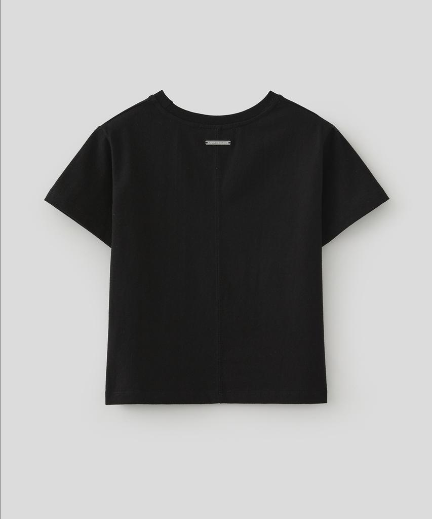 Lounellain Low Incision Cotton T-Shirt_Black