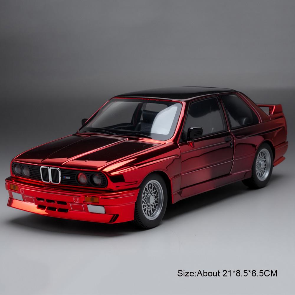 1:24er Maßstab M3 Legierung Druckguss Auto Modell Spielzeug Stoßdämpfer Rad Lenkrad Fahrzeug Rückziehbar Sportwagen Modelle Weihnachtsgeschenke
