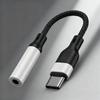 Braided USB C To Headphone Adapter Audios Cable With Decoding Chip For Clear Music Playbacks And HandsFree Calling