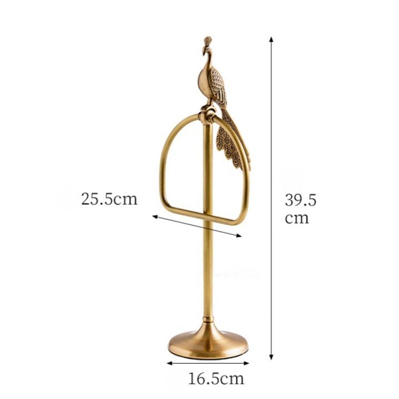 Luxury Brass Storage Holders Bathroom Towel Storage Rack Toilet Vertical Desktop Ornament Home Decoration Organize Ornament
