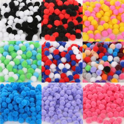 10mm Bunte Pompons Plüsch Gemischte Farben Kreativ Kinder Handgemachtes Material Glitzernde Schaumstoffbälle DIY Bastelbedarf
