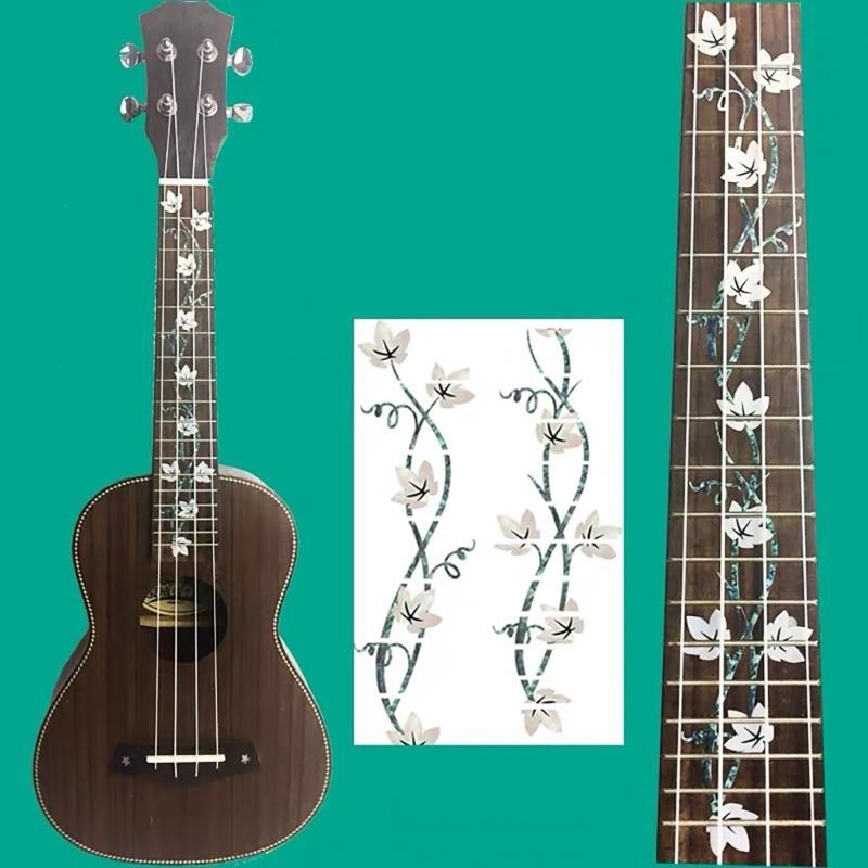 23inch Ukulele Fretboard Sticker Guitar Inlay Sticker Thin Inlay Sticker Fretboard Decals Marker for Guitar Bass Ukulele
