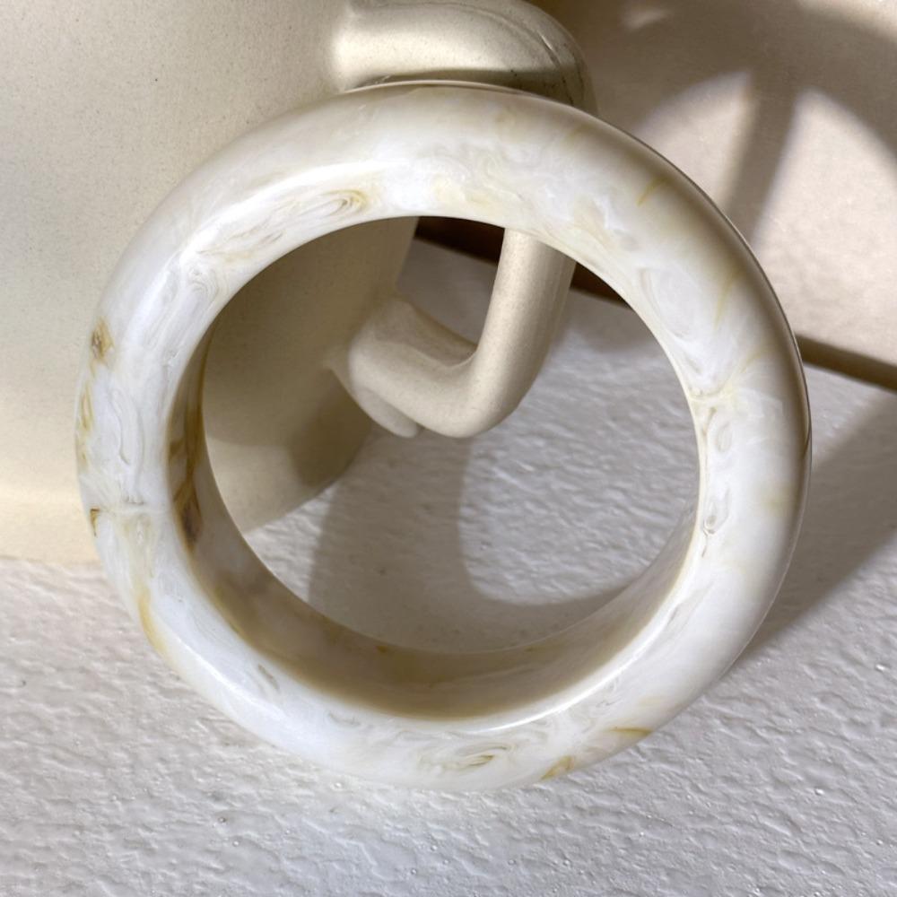 Smudging Wide Bracelet Exaggerated Retro Hand Ring Unique Acrylic Bangle  Women Girls