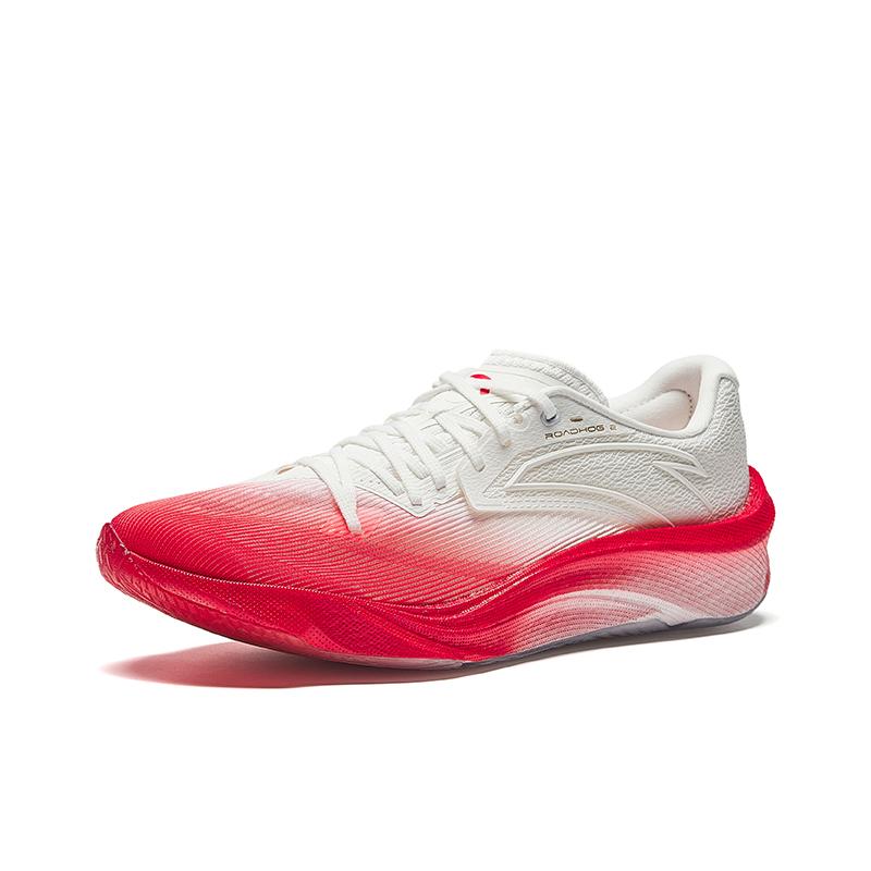 Anta Asphalt Dominator 2.0 Sports Comfortable Versatile Non-Slip Breathable Low-Top Long Distance Running Shoes Men Sneaker White Red 912535590-5