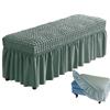 Dining Bench Soft Stretch Slipcover with Skirt Polyester Footstool Protector Bubble Lattice Piano Bench Covers for Living Room