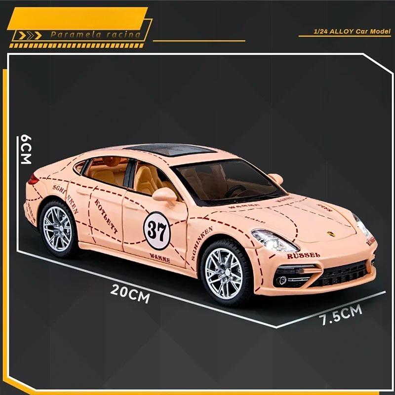 1/24 Porsche Panamera GULF Supercar Alloy Diecasts & Toy Vehicles Metal Toy Car Model Sound and Light Collection Toy