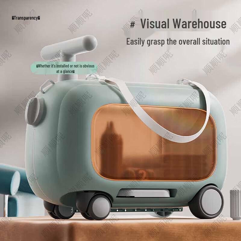 Walizka na kółkach do siedzenia dla dzieci z miejscem do przechowywania