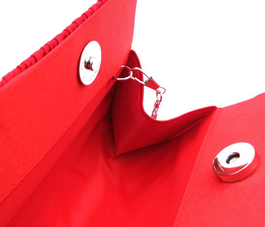 Classic Rhinestone Pleated Evening Bag for Women