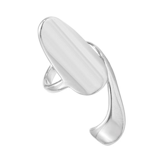 Nail Ring Lightweight Adjustable Size Mirror Metal Surface Non-Falling Off Nail Art Jewelry with Cubic Zirconia Fingertip Jewelry