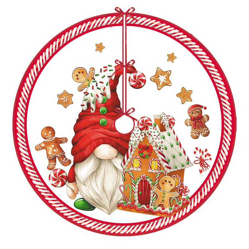 Cross-border Popular Knitted Christmas Tree Skirt Holiday Decoration Apron 60x60cm