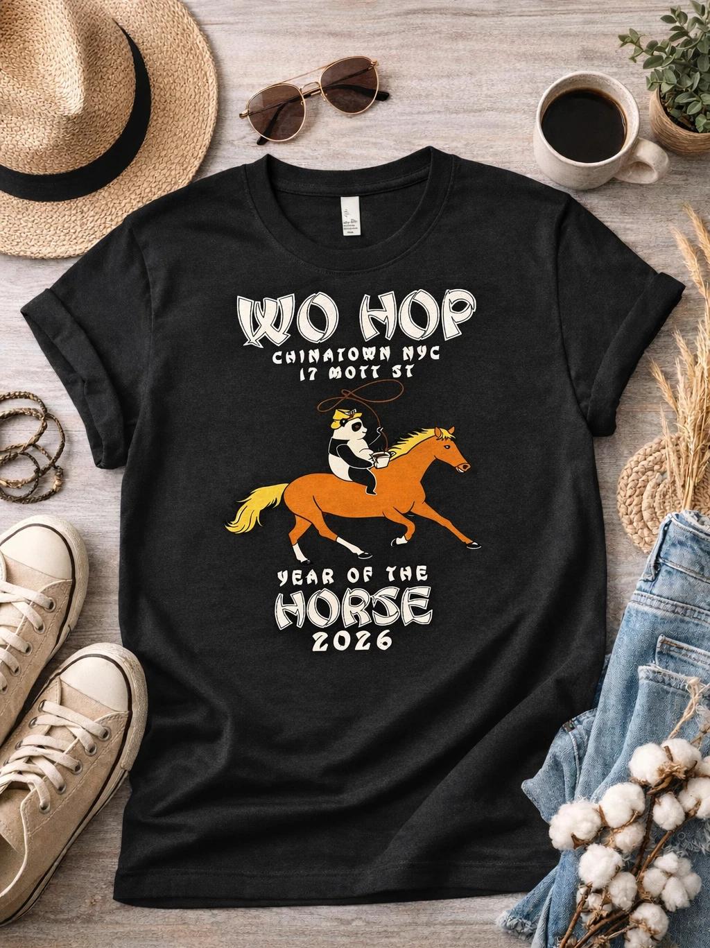 Wo Hop Chinatown NYC 2026 Year of the Horse Tshirt ONLY AUTHORIZED ONLINE SELLER M