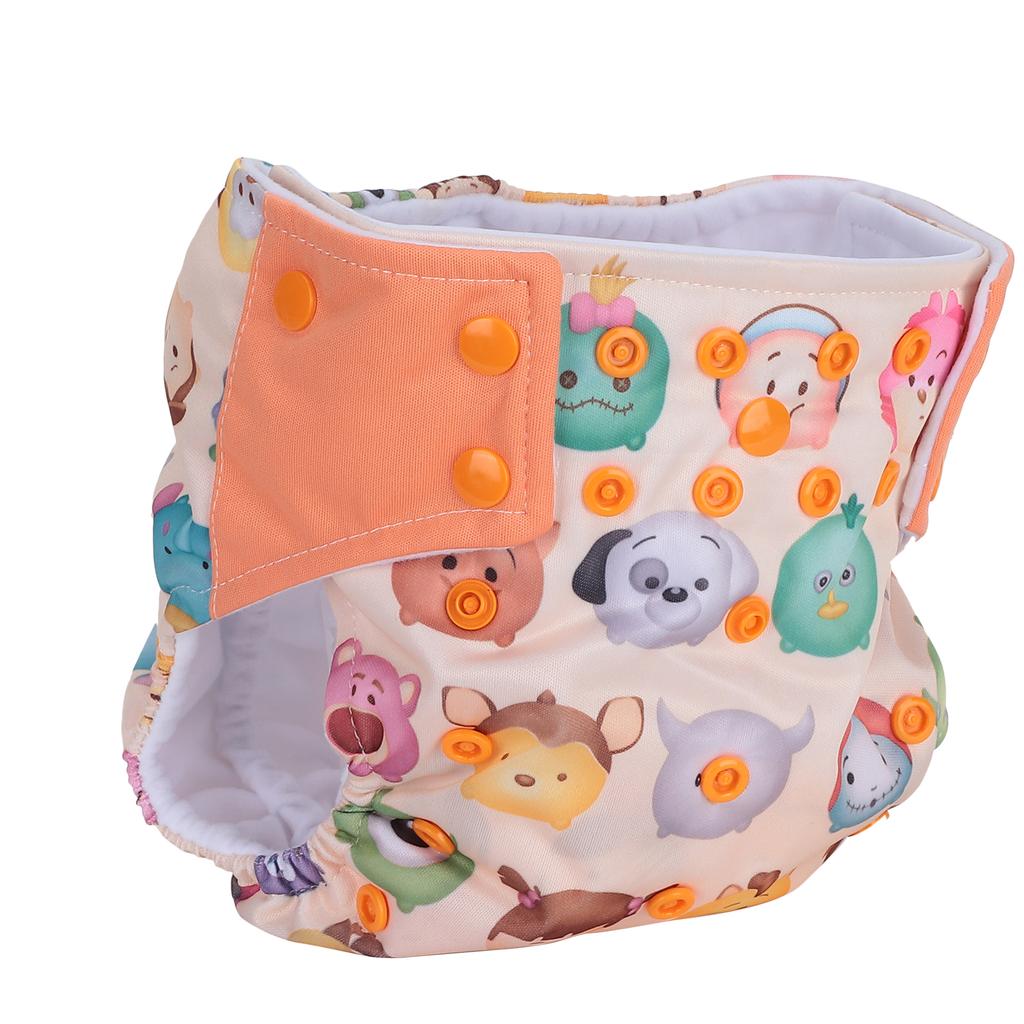 One Size Adjustable Baby Nappy Infant Washable Cloth Diapers Reusable Printed Underwear