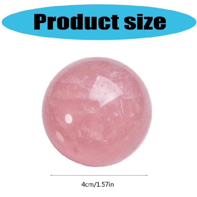 Delicate 4cm Rose Quartzs Crystal Sphere Small Crystal Ball for Bedroom Office Desktop Decors To Promote Tranquilities