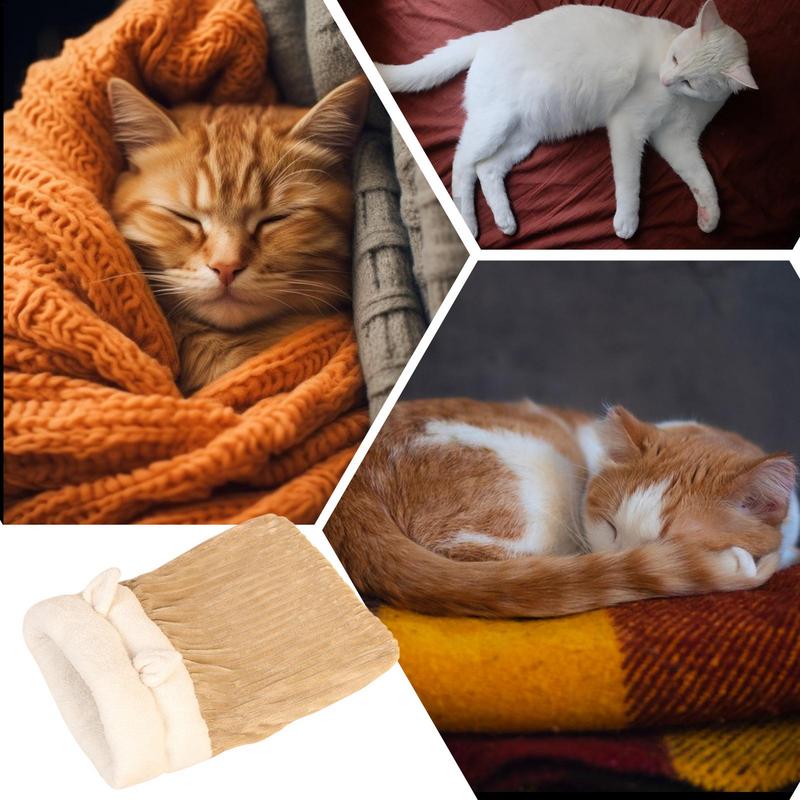 Cat Snuggle Sack Warm Cat Bed For Winter Comfortable Soft Plush Large Cat Sack For Cats And Small Pets
