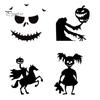 Halloween Wall Decals Skeleton Hand Pumpkin Felt Decals, Spooky Cutout Stickers, Horror Party Decorations Self Adhesive Seasonal Art for Door