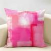Vintagepink Bstract Pattern Cushion Cover Natural Linen Organic Fabric Double-Sided Printing Breathable Perfect For Home Decor