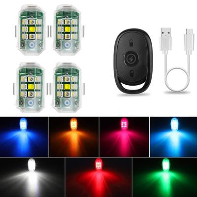 Car LED Strobe Light Wireless RGB Led Aircraft Strobe Lights Bike Motorcycle LED Flash Position Anti-collision Warning Lights