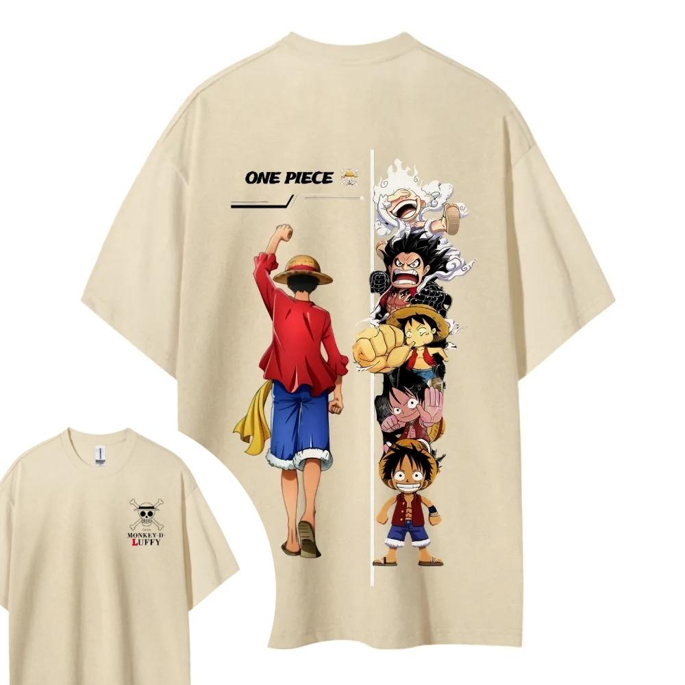 Unisex Anime One Piece Printed T Shirts Unisex Graphic Tee Women Short Sleeved Tee Y2k Clothes Cotton Tops Summer