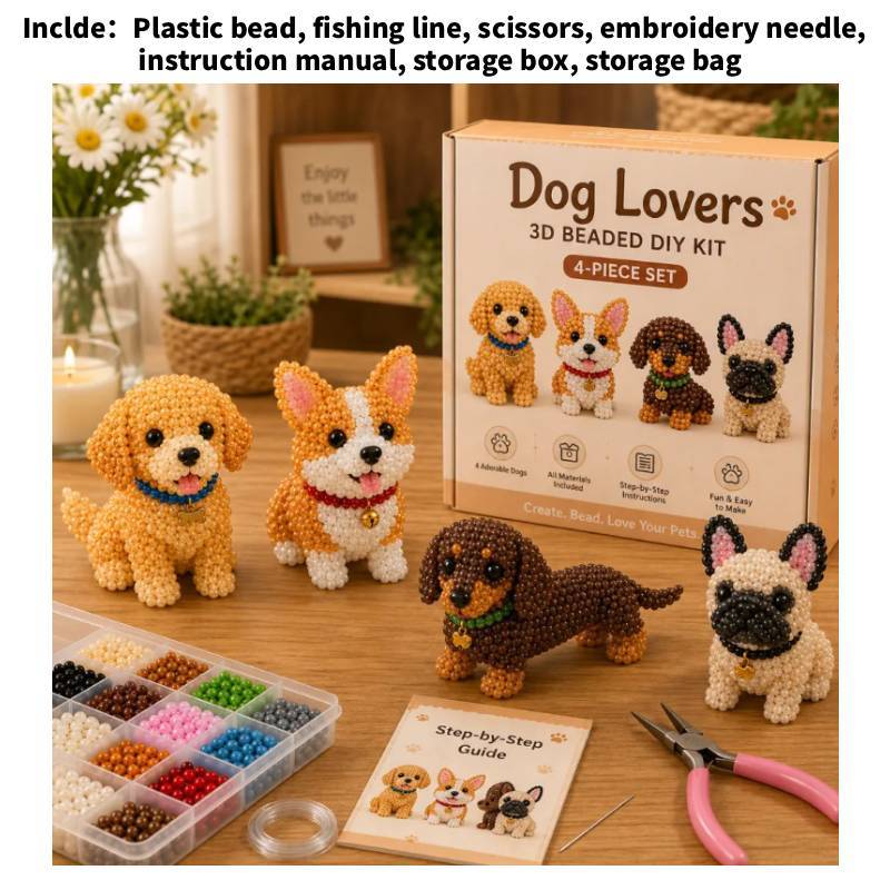 Diy 3d Bead Kit With Cartoon Gnome Figurines For Handmade Gift Creation
