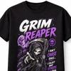 Grim Reaper Gothic Skeleton Death Horror Quote Graphic Unisex TShirt