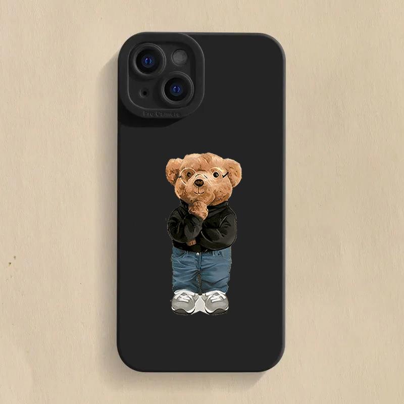 

Cute Bow Bear Silicone Phone Case For Samsung Galaxy S26 S25 S24 S23 S22 S21 Ultra Plus FE A06 A26 A32 A33 A56 A34 A54 Cover Samsung A54 5G