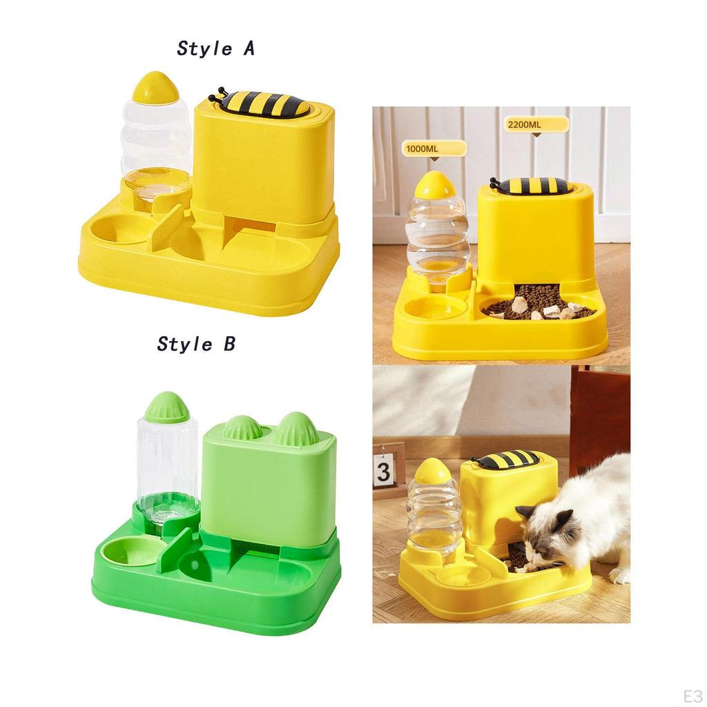 Futter- und Wasserspender für Katzen, Schwerkraft-Tränkeset, Hund, Futter