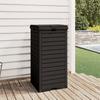 Outdoor Trash Can Black 41 X 41 X 86 Cm Polypropylene