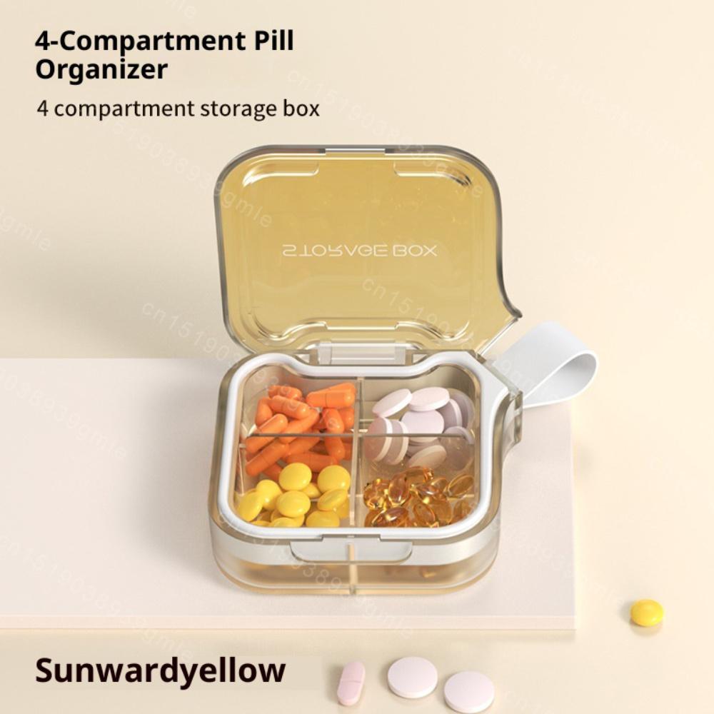 Travel Waterproof Medicine Organizer Small Pill Box Pill Case Pill Organizer Purses Compact Travel Medicine Holder for Vitamins