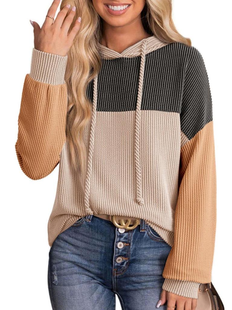 Hoodies Woman 2025 Autumn New Hoodie Y2K Patchwork Loose Tops Women Hooded Clothing Street Wear