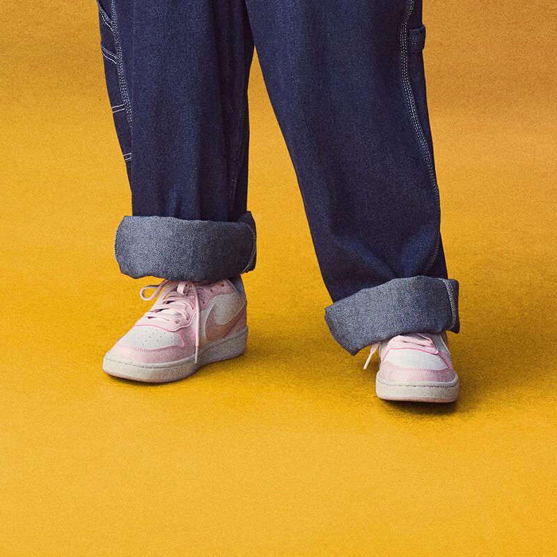 Nike Court Borough Low Pink Foam White GS Sneakers DV5456-105