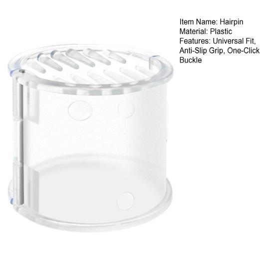 Damen Haarnadel Anti-Rutsch Kammzähne Hoher Pferdeschwanz Haarspange Schnallen-Design Transparent