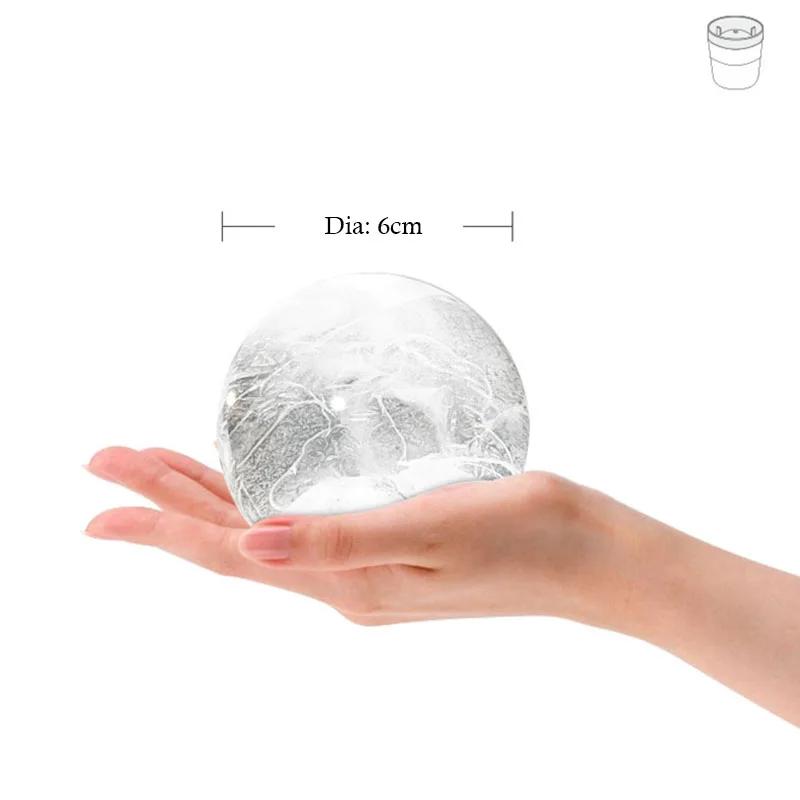 Silicone Ice Cube Tray, Round Ice Ball Maker Mold for Whiskey, Cocktails, Bourbon - BPA Free