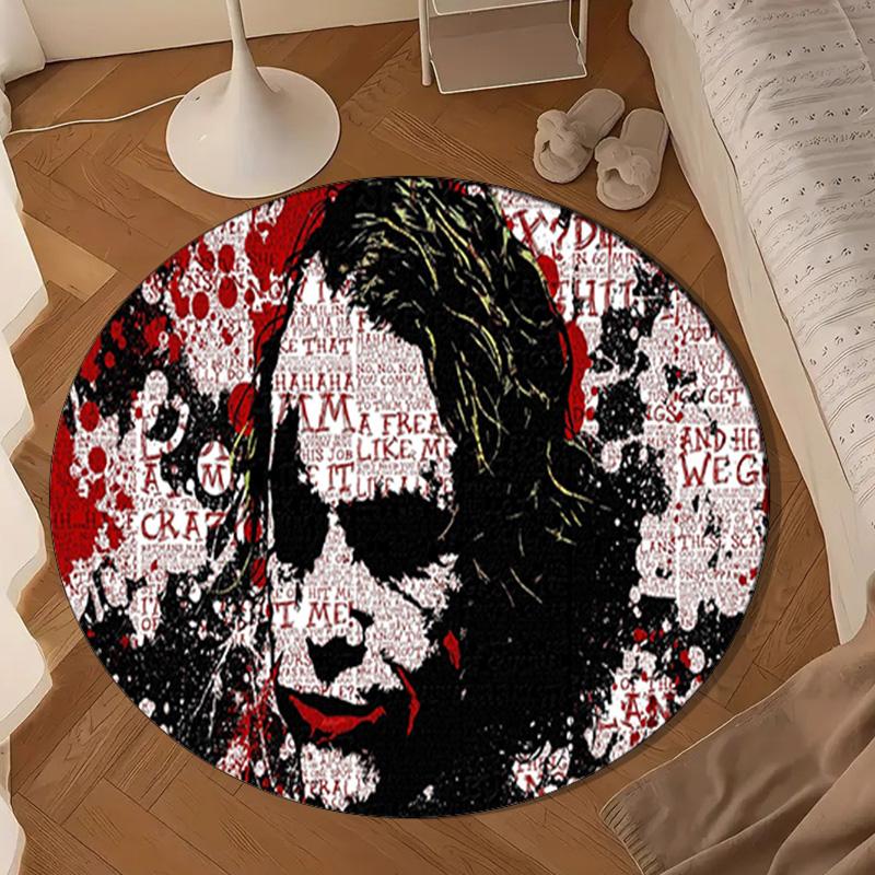 Jo-ker's Masked Faces Round Rug for Livingroom,Bedroom, Palyroom, Chair Rug, Area Rug, Circle Carpet, Large Size Fan Christmas Gift