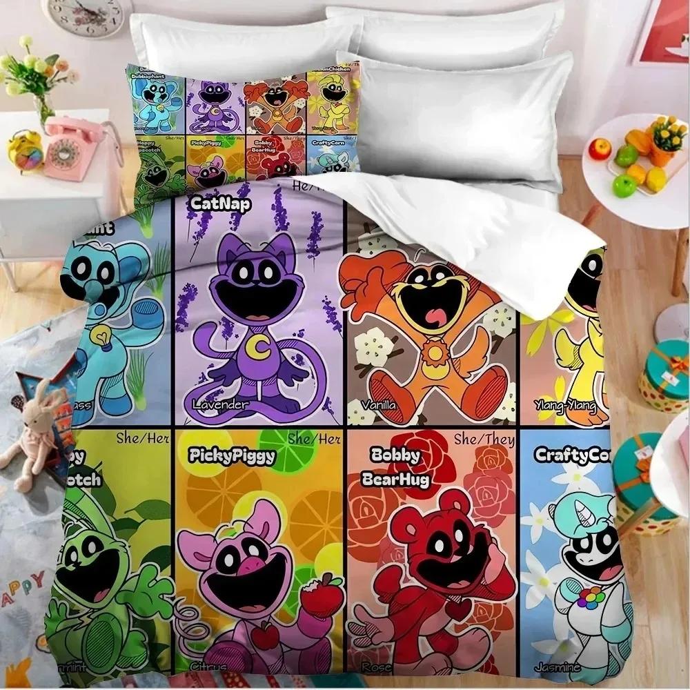 3D Print Smilings Critters Cartoon Bedding Set Double Twin King Duvet Cover Comforter Pillowcase Boys Girls Adults Bedroom