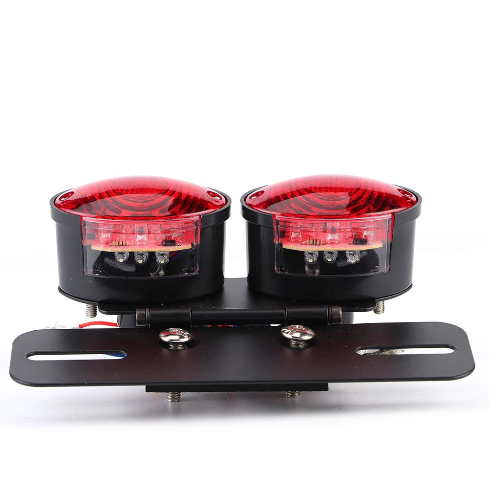 

Светодиодный стоп-сигнал, универсальный ретро, двойной овальный, указатель поворота, лампа номерного знака, мотоциклетный рефиттинг