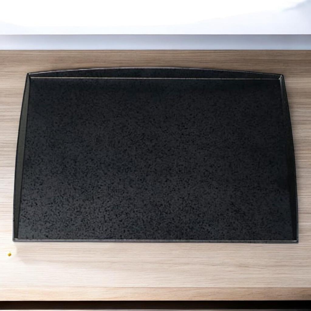 Square Watarase Tray Lacquerware Made in Japan J-kitchens 1-shaku (Tray/Obon) Black, Non-Slip, 33cm, (ABS Resin),