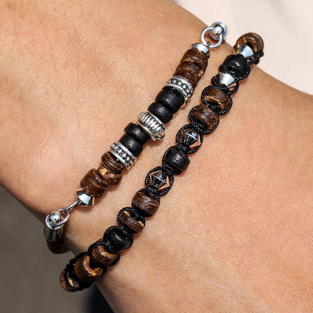 Modern Boho Resin Stone Strand Bracelet With Elastic Fit For Travel Gift And Casual Wear