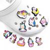 Cartoon Unicorn Clog Shoe Buckles & Flower Charms - Kids' Birthday Gift & Garden Shoe Accessories