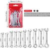10pcs Mini Wrenches Set Portable Key Ring Spanner Explosion-proof Pocket British/Metric Type